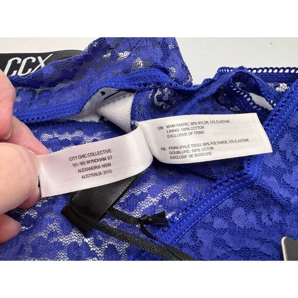 City Chic / CCX Lace Thong - Cobalt Color- Plus Size Various - NWT - Picture 6 of 8